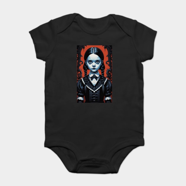 Garden Expert Wednesday Addams Baby Bodysuit by Grave Digs